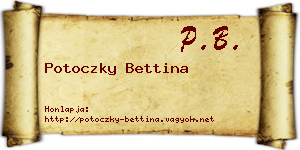 Potoczky Bettina névjegykártya